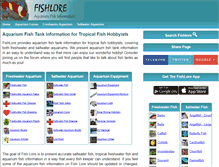 Tablet Screenshot of fishlore.com